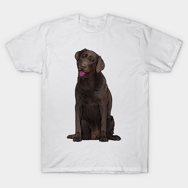 Chocolate Labrador Retriever Dog Chocolate Lab T-Shirt by whyitsme